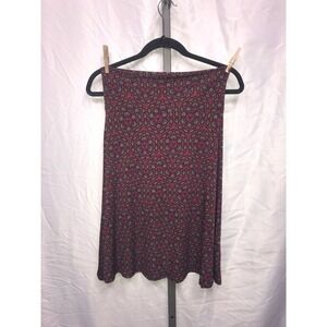 LuLaRoe Cassie Skirt Small Pink Green Geometric Triangle Pencil Knee Length